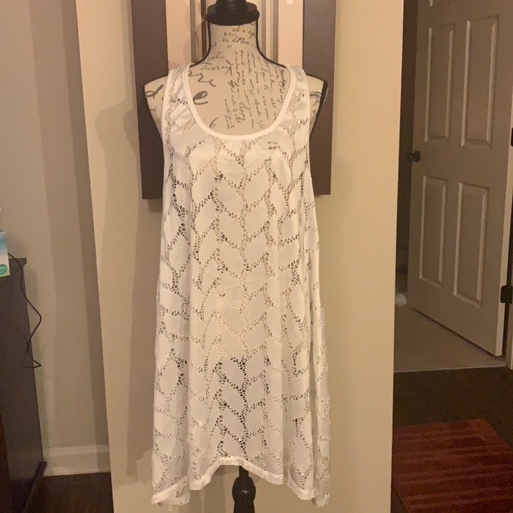 White Swimsuit Coverup